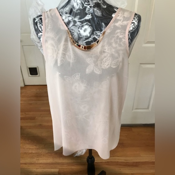 Moon Collection  size XL ballet pink / flesh tone camisole gold detail NWOT - Picture 3 of 15